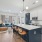 Wide open kitchens with large islands
